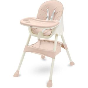 BABY MIX NORA Jídelní židlička, růžová, velikost