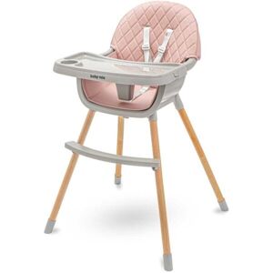BABY MIX FREJA Jídelní židlička, růžová, velikost