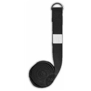 YOGGYS STRETCHING STRAP Protahovací pásek, černá, velikost