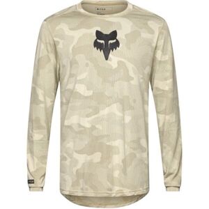 Fox RANGER TRU DRI LS Pánský dres na kolo, béžová, velikost