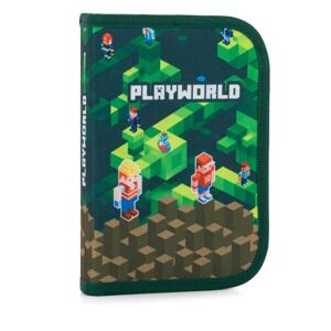 Oxybag PLAYWORLD Prázdný jednopatrový penál, zelená, velikost