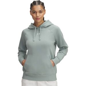 Under Armour RIVAL FLEECE HOODIE Dámská mikina, světle zelená, velikost L