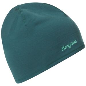 Bergans MERINO TECH BEANIE Funkční čepice, tmavě zelená, velikost