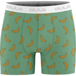 Bula PRINT BOXER Pánské bavlněné boxerky, světle zelená, velikost
