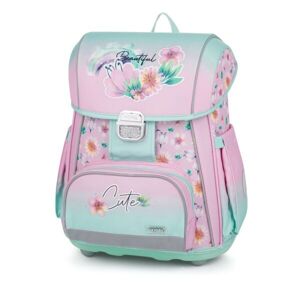 Oxybag PREMIUM FLOWERS Anatomický batoh, růžová, velikost