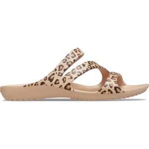 Crocs KADEE II LEOPARD Dámské pantofle, béžová, velikost 39/40