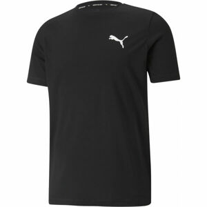 Puma ACTIVE SMALL LOGO TEE Pánské sportovní triko, černá, velikost XL